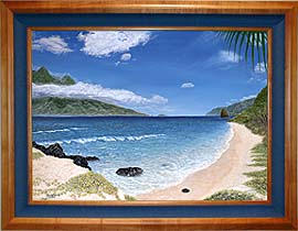 maui bleu framed